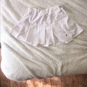 White tennis skirt